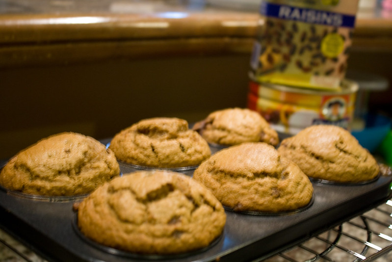 Belajar Baking Muffin Oatmeal Kismis